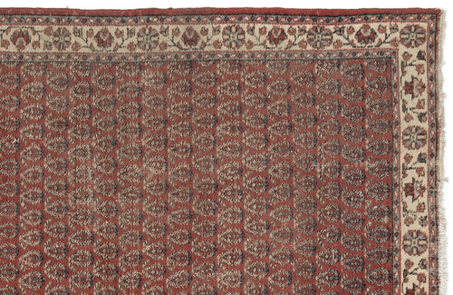 Atina Brown Vintage Wool Handmade Area Rug 4'0" x 7'1"