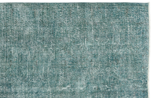 Atina Turquoise Vintage Wool Handmade Area Rug 3'10" x 7'1"