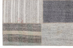 Teselya 1236 Beige Striped Wool Handmade Area Rug 5'3" x 7'7"