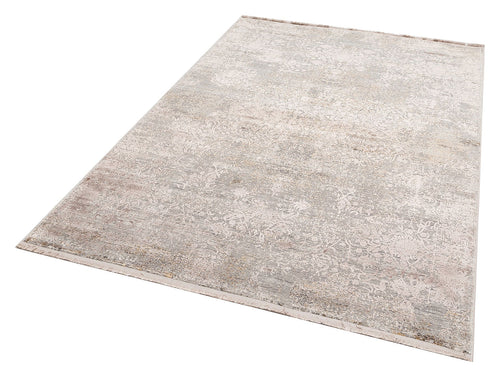 Vintage Area Rug – Machine Made Beige Overdyed Carpet with Soft Texture