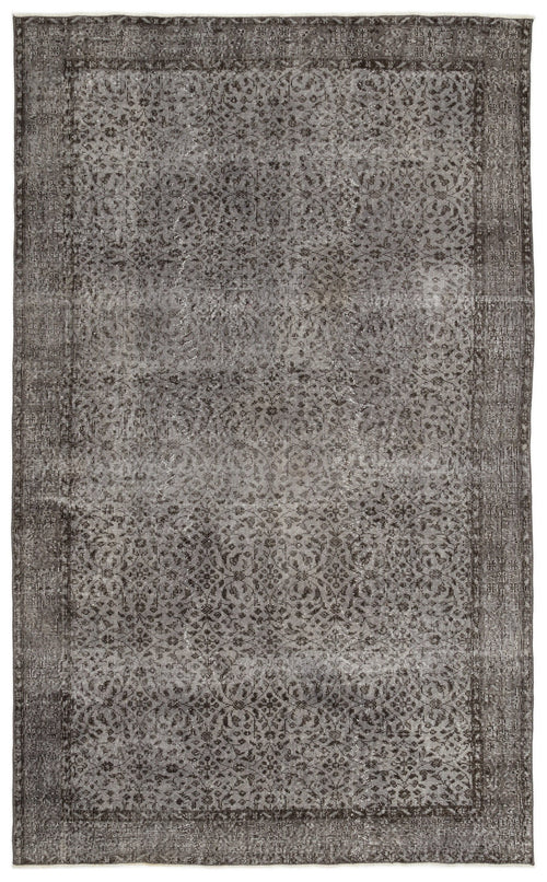 Atina Grey Vintage Wool Handmade Area Rug 6'1" x 9'10"