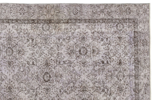 Atina Grey Vintage Wool Handmade Area Rug 4'8" x 8'2"