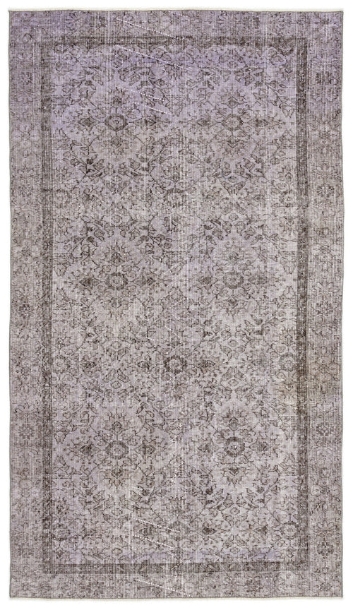 Atina Grey Vintage Wool Handmade Area Rug 4'8" x 8'2"