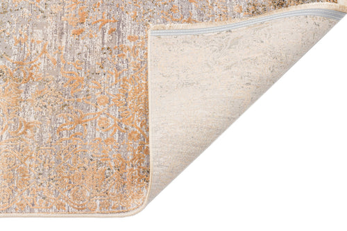 Vintage Area Rug – Gold Machine Made Rug | Modern Living Room Carpet, Soft Texture