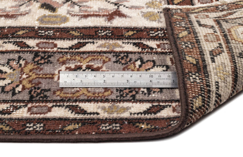 Atina Beige Vintage Wool Handmade Area Rug 4'8" x 8'6"