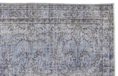 Atina Blue Vintage Wool Handmade Area Rug 5'7" x 9'8"