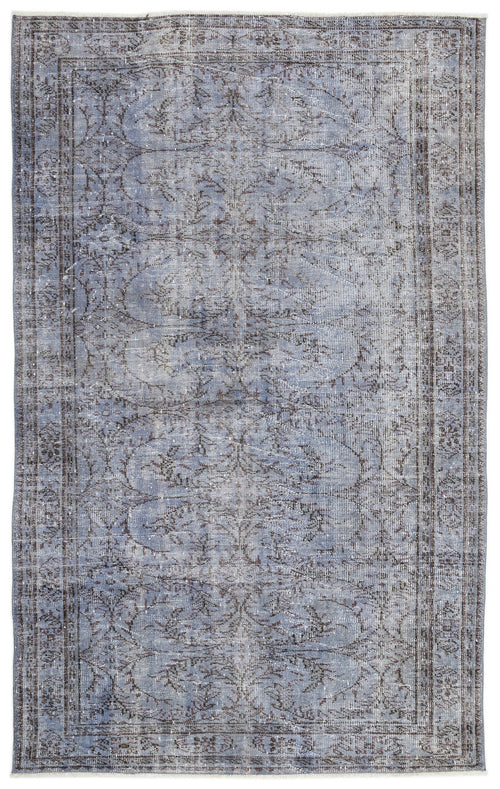 Atina Blue Vintage Wool Handmade Area Rug 5'7" x 9'8"