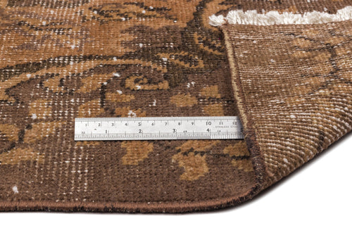 Atina Brown Vintage Wool Handmade Area Rug 5'4" x 10'6"