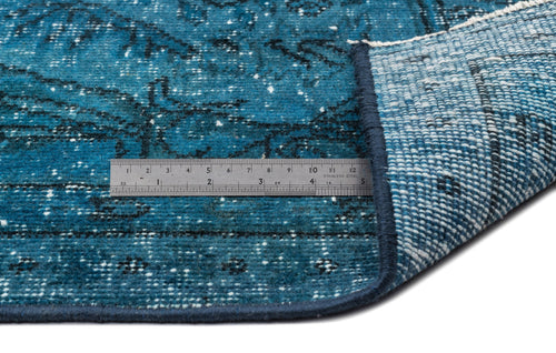Atina Turquoise Vintage Wool Handmade Area Rug 6'2" x 9'9"