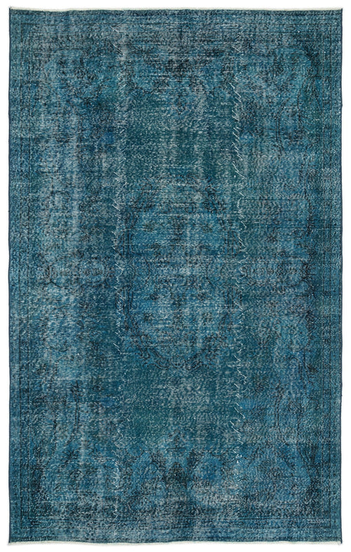 Atina Turquoise Vintage Wool Handmade Area Rug 6'2" x 9'9"