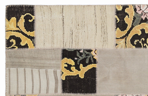 Teselya 1247 Beige Floral Wool Handmade Area Rug 5'3" x 7'7"