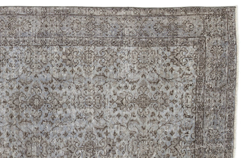 Atina Blue Vintage Wool Handmade Area Rug 5'8" x 8'10"