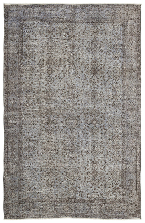Atina Blue Vintage Wool Handmade Area Rug 5'8" x 8'10"
