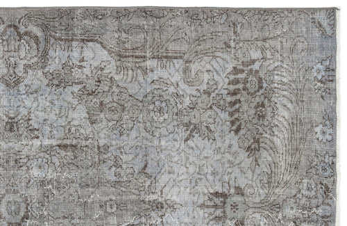 Atina Blue Vintage Wool Handmade Area Rug 5'5" x 9'3"