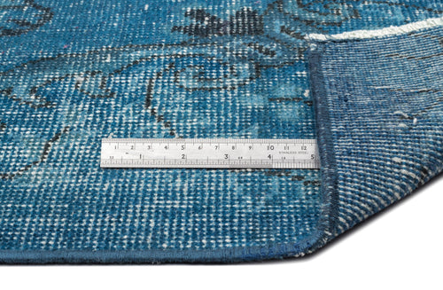 Atina Turquoise Vintage Wool Handmade Area Rug 5'7" x 9'7"