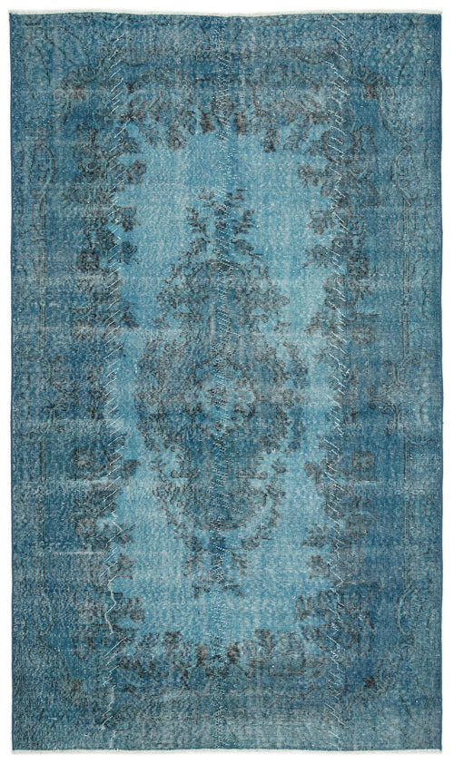 Atina Turquoise Vintage Wool Handmade Area Rug 5'7" x 9'7"