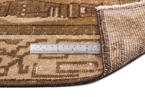 Atina Brown Vintage Wool Handmade Area Rug 5'9" x 9'2"