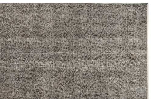 Atina Grey Vintage Wool Handmade Area Rug 5'6" x 9'5"
