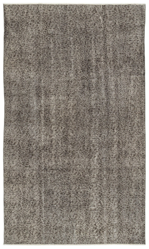 Atina Grey Vintage Wool Handmade Area Rug 5'6" x 9'5"