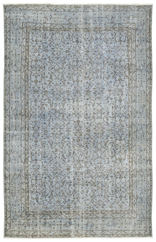 Atina Grey Vintage Wool Handmade Area Rug 5'4" x 8'5"