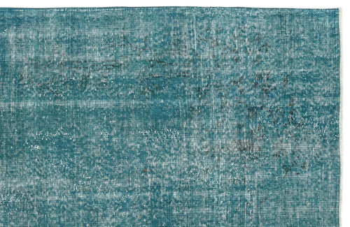 Atina Turquoise Vintage Wool Handmade Area Rug 5'1" x 8'9"