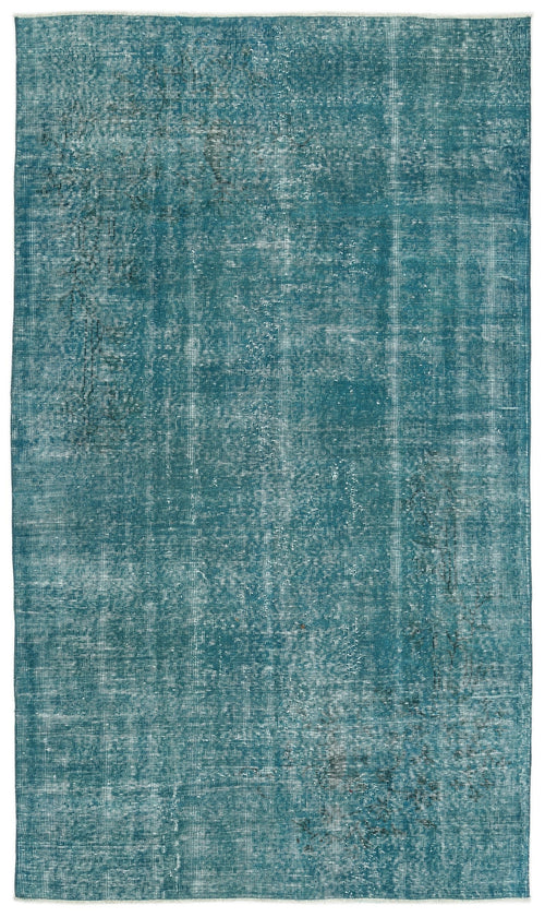 Atina Turquoise Vintage Wool Handmade Area Rug 5'1" x 8'9"