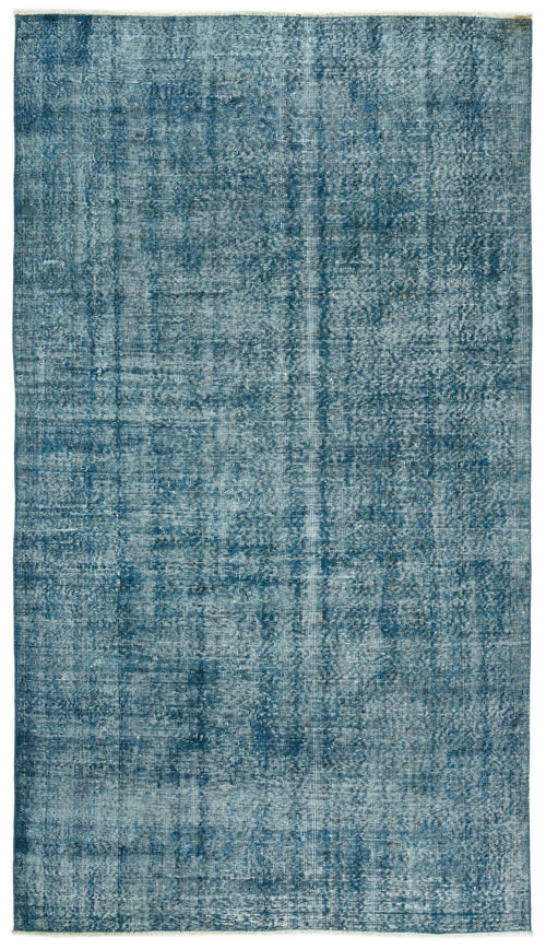 Atina Turquoise Vintage Wool Handmade Area Rug 5'3" x 9'7"