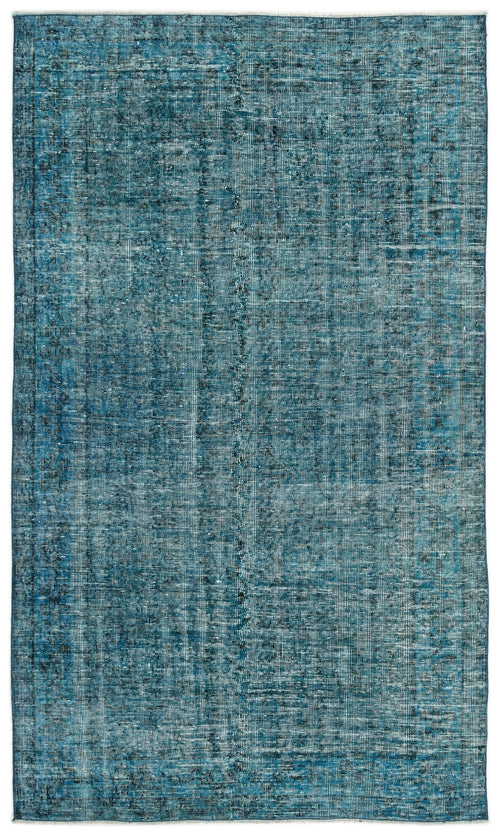 Atina Turquoise Vintage Wool Handmade Area Rug 4'8" x 8'1"
