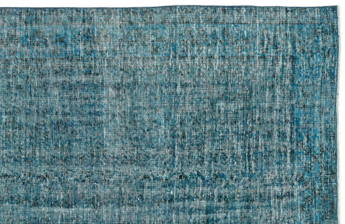 Atina Turquoise Vintage Wool Handmade Area Rug 4'8" x 8'1"