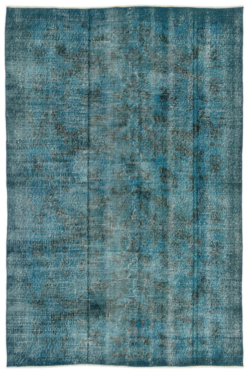 Atina Turquoise Vintage Wool Handmade Area Rug 5'2" x 7'10"
