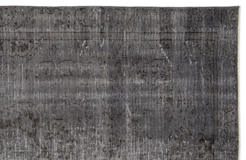 Atina Grey Vintage Wool Handmade Area Rug 5'10" x 9'6"