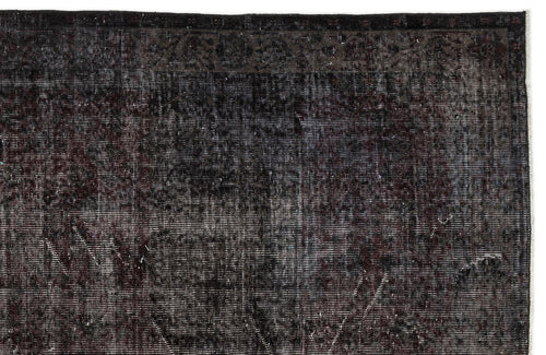 Atina Black Vintage Wool Handmade Area Rug 5'5" x 9'6"