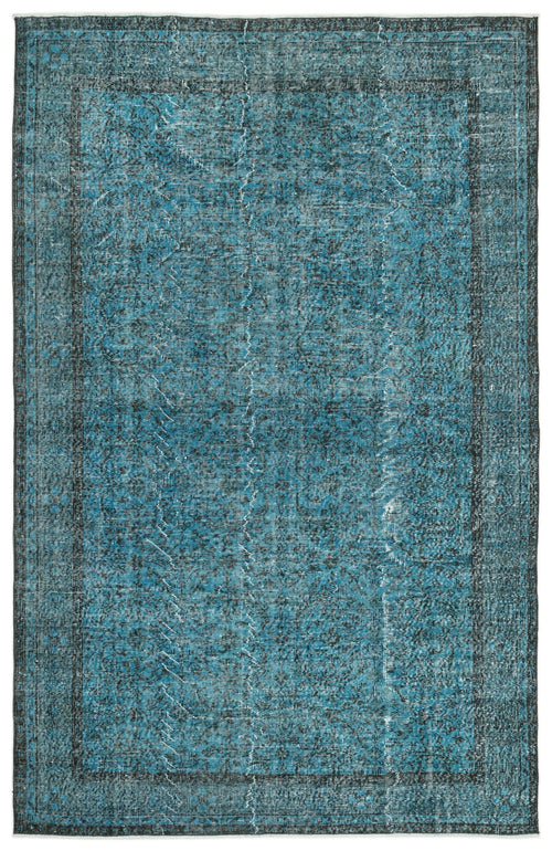 Atina Turquoise Vintage Wool Handmade Area Rug 6'1" x 9'7"