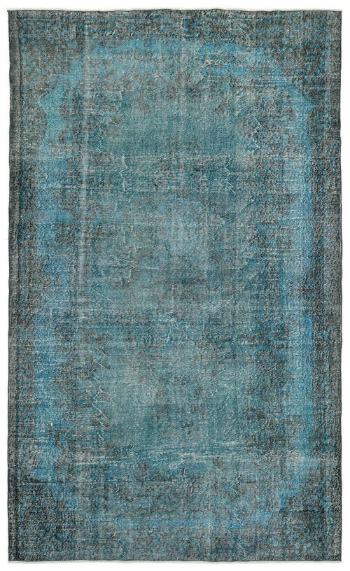 Atina Turquoise Vintage Wool Handmade Area Rug 6'1" x 10'2"