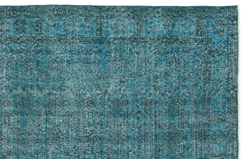 Atina Turquoise Vintage Wool Handmade Area Rug 5'0" x 9'6"
