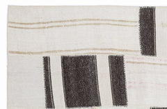 Teselya 1266 Beige Striped Wool Handmade Area Rug 5'3" x 7'7"