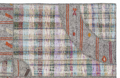 Teselya 1280 Beige Striped Wool Handmade Area Rug 5'3" x 7'7"