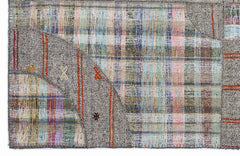 Teselya 1280 Beige Striped Wool Handmade Area Rug 5'3" x 7'7"