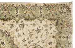 Atina Beige Classic Wool Handmade Area Rug 5'9" x 10'2"