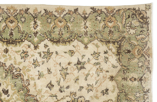 Atina Beige Classic Wool Handmade Area Rug 5'9" x 10'2"