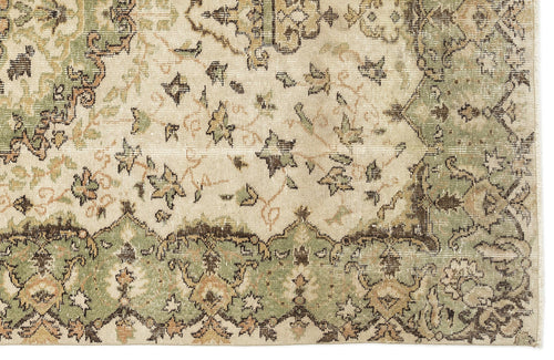 Atina Beige Classic Wool Handmade Area Rug 5'9" x 10'2"