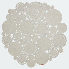 Handmade Jute Rug – Beige Geometric Cotton Yarn Area Carpet for Living Room