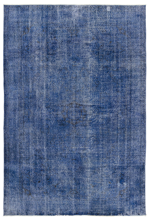 Atina Blue Vintage Wool Handmade Area Rug 6'9" x 10'0"