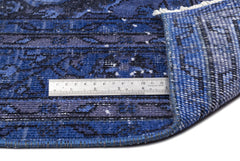 Atina Navy Vintage Wool Handmade Area Rug 5'7" x 9'3"