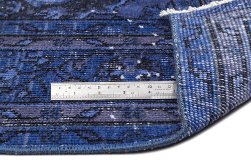 Atina Navy Vintage Wool Handmade Area Rug 5'7" x 9'3"