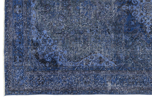 Atina Navy Vintage Wool Handmade Area Rug 5'7" x 9'3"