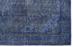 Atina Navy Vintage Wool Handmade Area Rug 5'7" x 9'3"