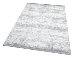 Modern Cotton Area Rug – Grey Machine Made Rug | Washable Non Slip Flatweave Carpet