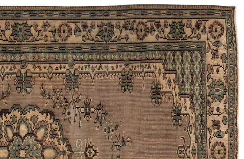 Atina Beige Vintage Wool Handmade Area Rug 5'9" x 8'9"