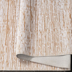 Striped Cotton Area Rug – Machine Made Rug with Non Slip Base, Soft Pile Carpet